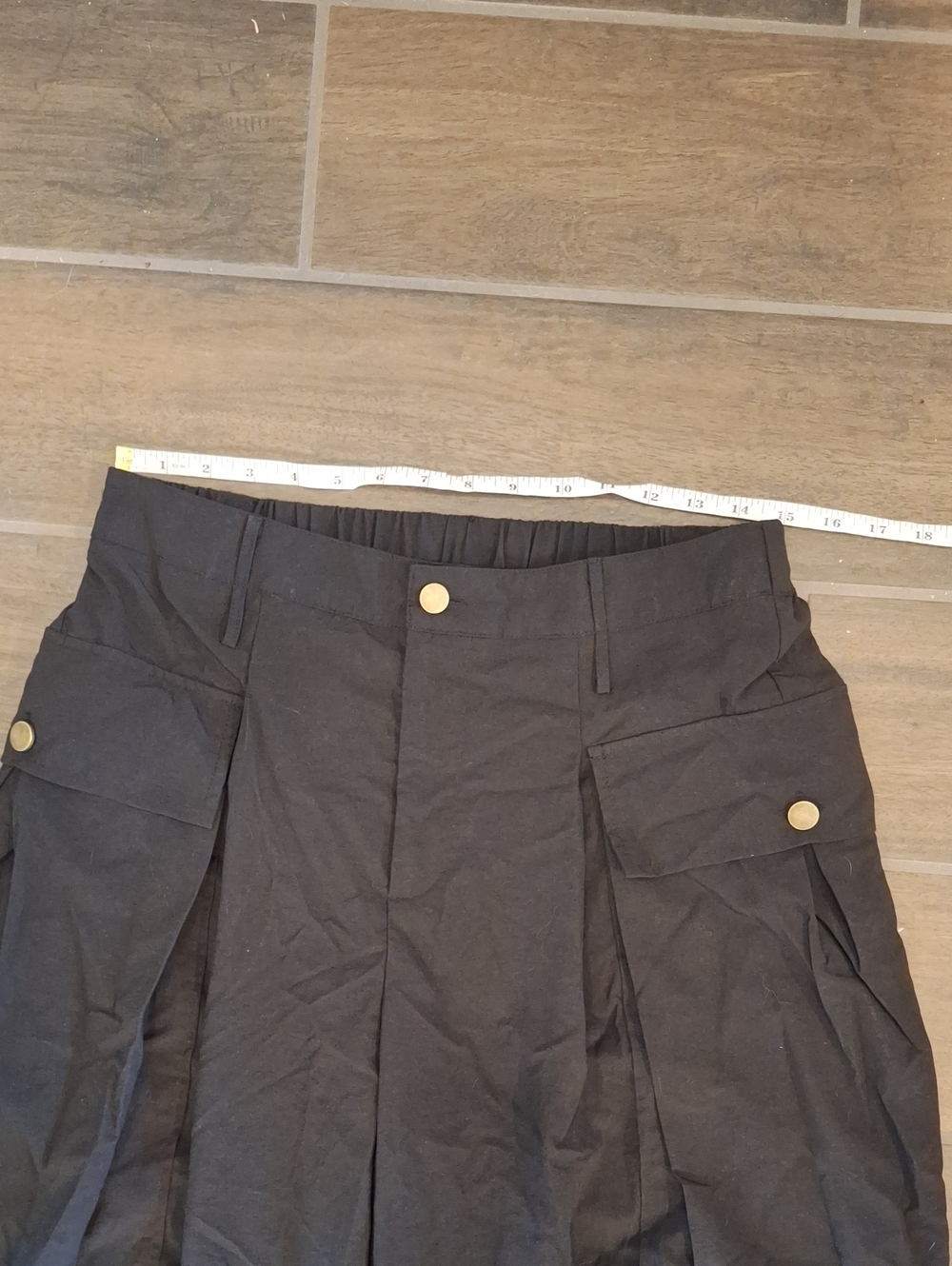NWT Halara High Waisted Flap Pocket Balloon Cargo Pants Black Size Large - Picture 6 of 9